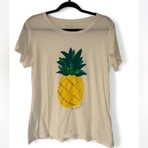 Kate Spade Cream Tee with Gold Accents
